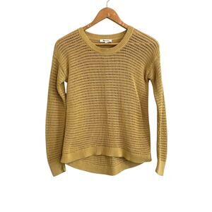 Madewell Mustard Yellow Loose Knit Pullover Sweater